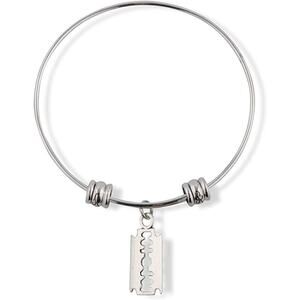 Razor Blade Goth Gothic Charm Bangle Bracelet Jewelry